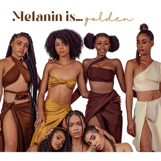Melanin is Golden, tanning lotion for people of color. Tanning lotion for black women, tanning lotion for brown skin. Tanning lotion for hyperpigmentation. 